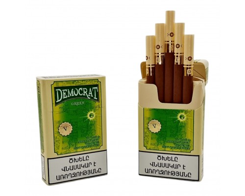 Сигареты Democrat Green King Size (Демократ Яблоко Ментол Кнопка)